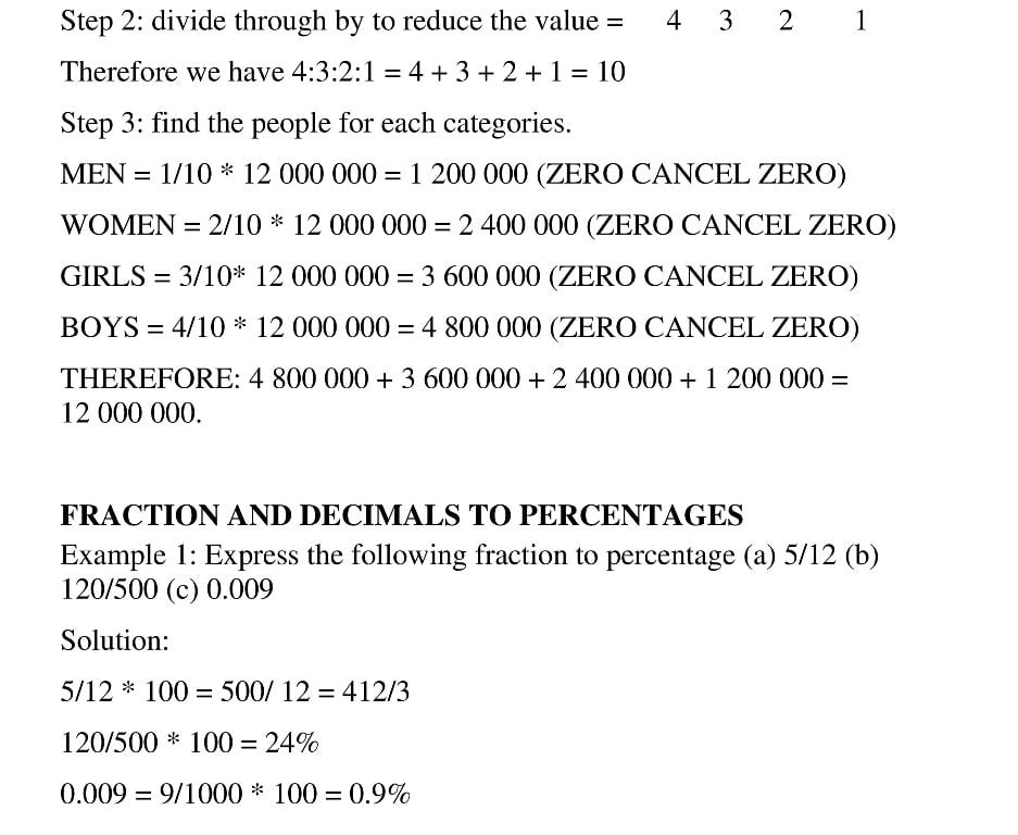 FRACTIONS (TYPES OF FRACTIONS), RATIO AND PERCENTAGES_2
