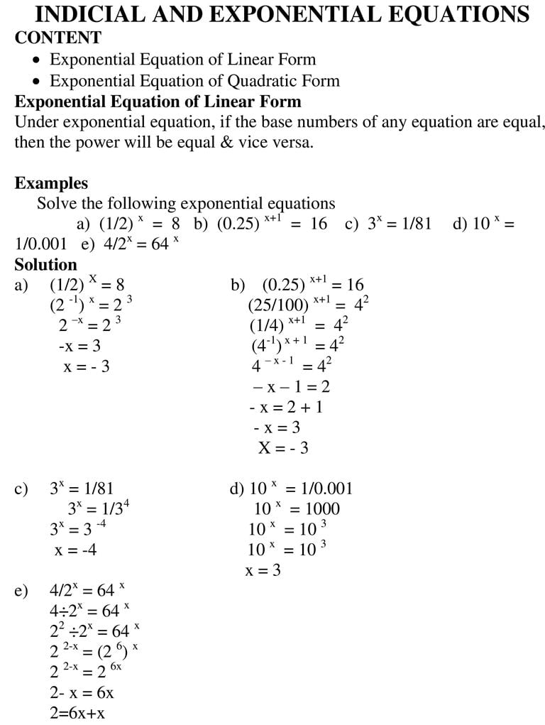 INDICIAL AND EXPONENTIAL EQUATIONS_1