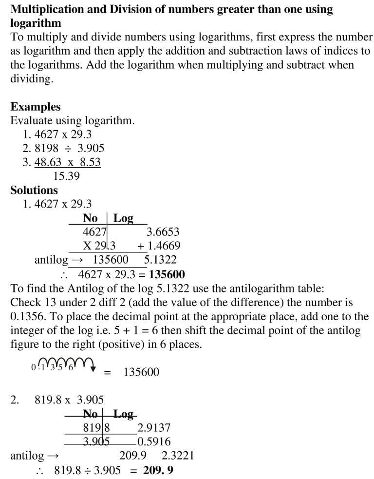 REVISION OF LOGARITHM OF NUMBERS GREATER THAN ONE AND LOGARITHM OF NUMBERS LESS THAN ONE_04